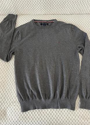 Світшот tommy hilfiger оригінал чоловічий розмір s джемпер кофта сіра