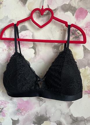 Мягкий кружевной бюстгальтер-бралетт h&m р.м