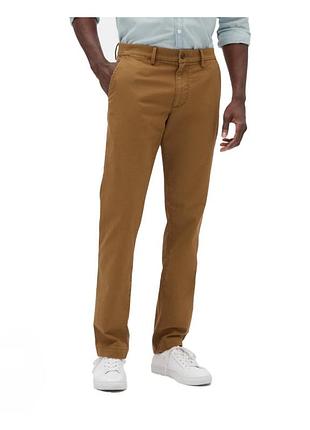 Чоловічі штани чиноси gap essential slim fit gapflex коричневі бавовняні стрейч w36 l30