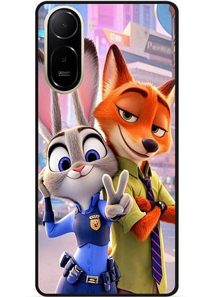 Силиконовый чехол бампер для xiaomi poco c81 pro зверополис джуди