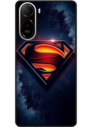 Чехол силиконовый бампер для xiaomi poco c81 pro с рисунком superman супермен