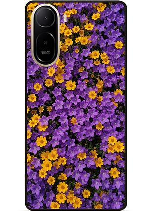 Силиконовый чехол бампер для xiaomi poco c81 pro с рисунком цветы колокольчики