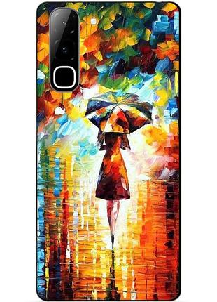 Чехол силиконовый бампер для infinix hot 70 (x6895) с рисунком прогулка
