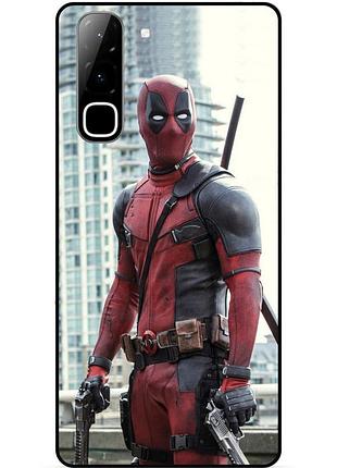 Чехол силиконовый бампер для infinix hot 70 (x6895) с рисунком deadpool дэдпул