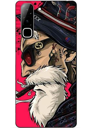 Чехол силиконовый бампер для infinix hot 70 (x6895) с рисунком дед хипстер