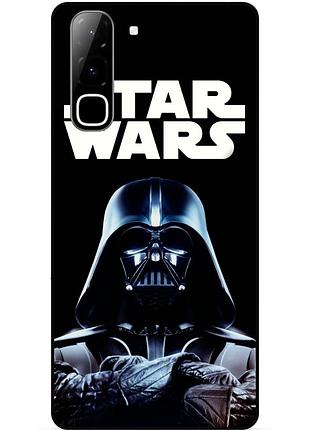 Чехол силиконовый бампер для infinix hot 70 (x6895) с рисунком star wars звездные войны дарт вейдер