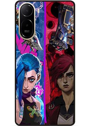 Силіконовий чохол бампер для xiaomi poco c81 pro з малюнком аркейн arcane