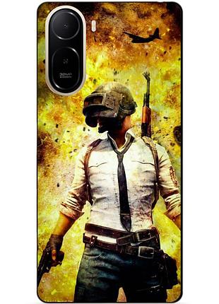 Силиконовый бампер чехол для xiaomi poco c81 pro с рисунком пабг puвg