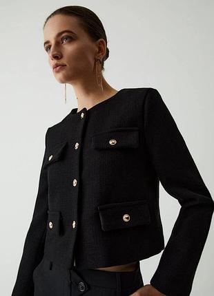 Піджак твідовий zara