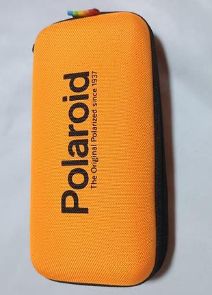 Футляр чехол для очков polaroid оригинальный оранжевый жесткий на молнии кофр для солнцезащитных очков полароид