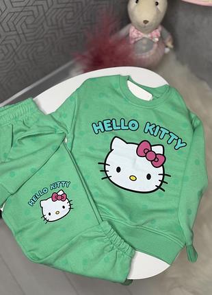 Костюм на девочку hello kitty турция трехнитка топ качество