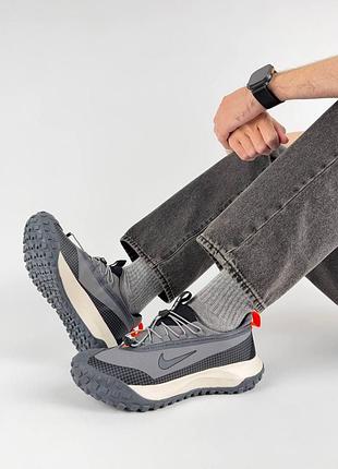 Мужские кроссовки nike acg mountain fly lowstarx grey black beige