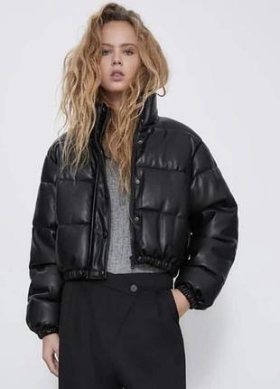 Куртка zara еко шкіра