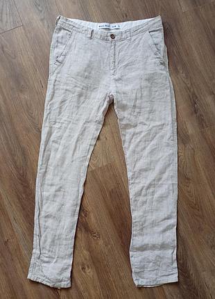 Брендовые льняные брюки denim co.