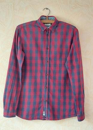 Рубашка мужская в клетку красно-сигого коляска.
орегінал від jack&amp;jones