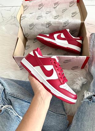 Nike dunk low red white
