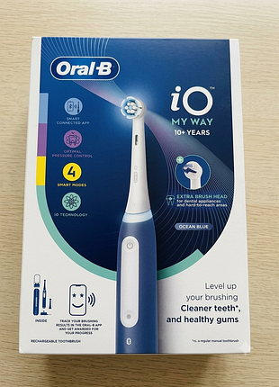 Електрична зубна щітка oral-b io series 4 my way (ocean blue) — нова!