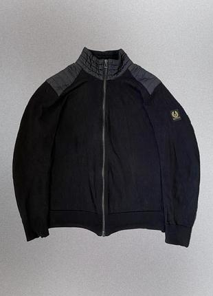 Оригінальний вовняний кардиган belstaff kelby zip (merino wool), розмір l (нюанс)
