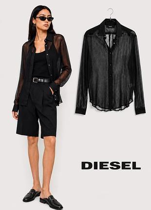 Diesel raily rouche — прозрачная дизайнерская рубашка, р m