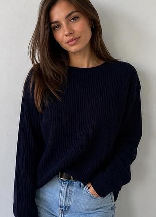 Кофта светр max mara weekend black heavy ribbed knit boat neck jumper sweater side slits m