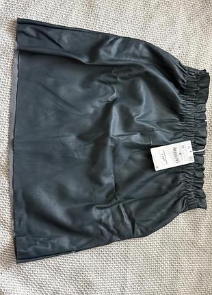 Спідниця з екошкіри zara knit