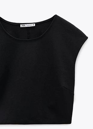 🖤 чорний топ-футболка zara