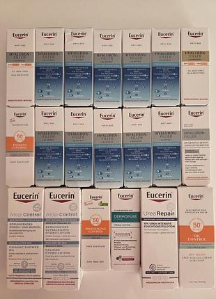 Набір eucerin hyaluron filler 3x effect нічний ультралегкий гель-бустер зволоження 72 години