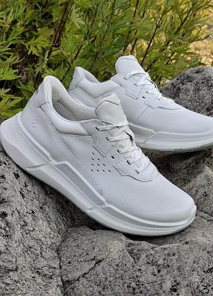 Жіночі шкіряні білі кросівки ecco biom 2.2 w, 36р.