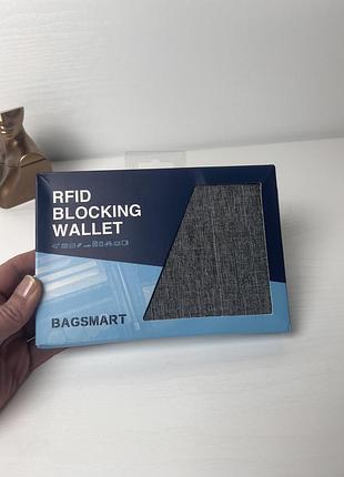 Дорожній гаманець-органайзер для документів і карток bagsmart rfid blocking wallet у коробці