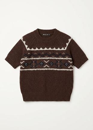 Свитер женский zara с коротким рукавом м