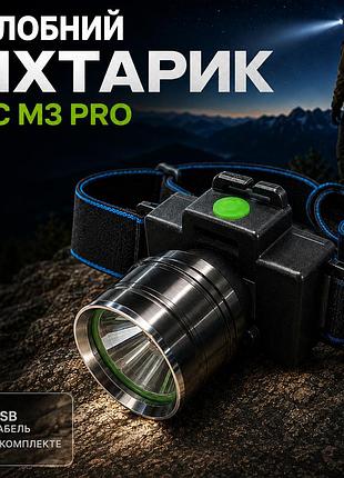 Налобний ліхтарик ukc m3 pro, світлодіодний ліхтар із зарядкою type-c, led-ліхтарик на голову