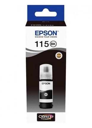 Чорнило epson 115 bk pigment black, 70 мл (c13t07c14a) для ecotank l8160, l8180