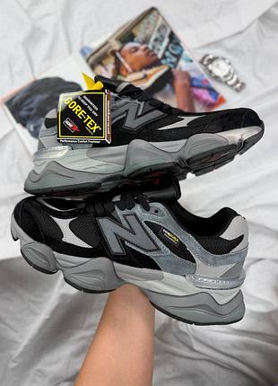 New balance 9060 black grey cordura, термо