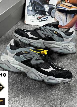 Термо кроссовки new balance 9060 black grey cordura, термо