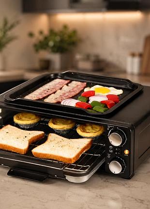 Настольная электропечь top kitchen tk-1400 / духовка 6в1 4000 вт 14л