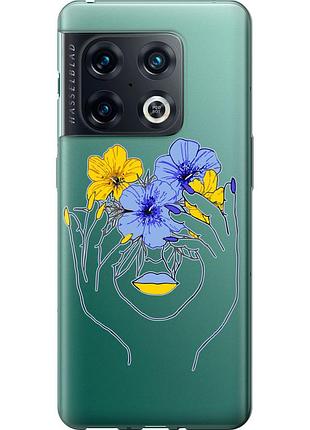 Чехол силиконовый патриотический на телефон oneplus 10 pro девушка v4 "5276u-2588-58250"