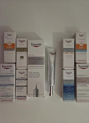 Набір крем проти зморшок для шкіри навколо очей eucerin hyaluron-filler 3x effect