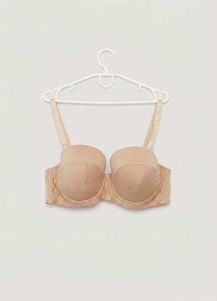 Бюстгальтер уплотненный балконет бежевый нюдовый ivory rose 36dd 80e