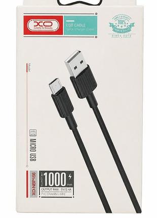 Кабель xo nbp156 micro usb 1 м 2.4a чорний