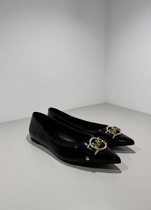 Балетки michael kors rory flex жіночі чорного кольору шкіряні мокасини оригінал туфлі на плоскій підошві