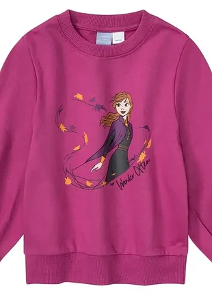 Свитшот двунитка disney frozen с анной для девочки