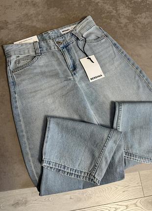 Джинси bershka baggy barrel, мішкуваті джинси, вільні джинси, бершка джинси, блакитні джинси, голубі джинси бершка, беггі баггі джинси скейтери