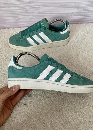 Adidas campus turquoise замшеві кросівки 38р 24 см оригінал
