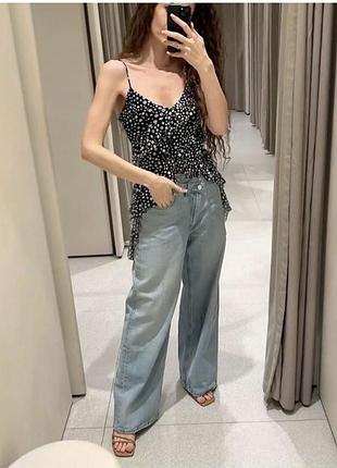 Топ zara, polka dot в горошек