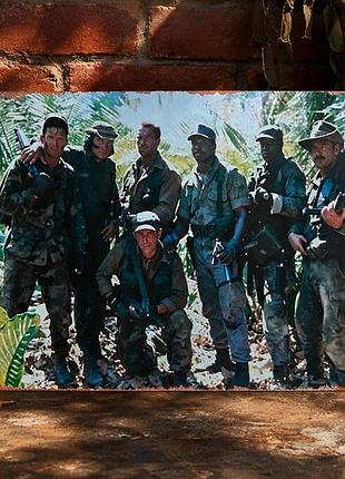 Металева вінтажна табличка "хищник/ predator 1987 (арнольд шварценегггер)", постер, 14х20 см
