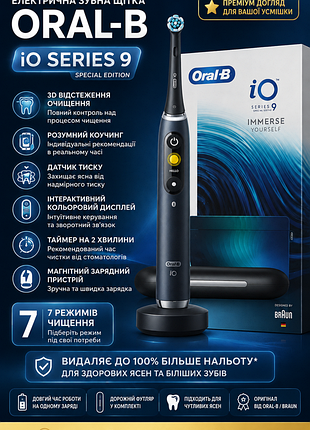 Нова електрична зубна щітка oral-b io series 9 black0