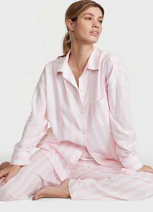 Розева бавовняна піжама сорочка + штани victorias secret