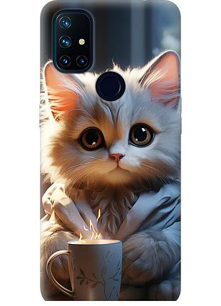 Чехол силиконовый на телефон oneplus nord n10 5g white cat "5646u-3655-58250"