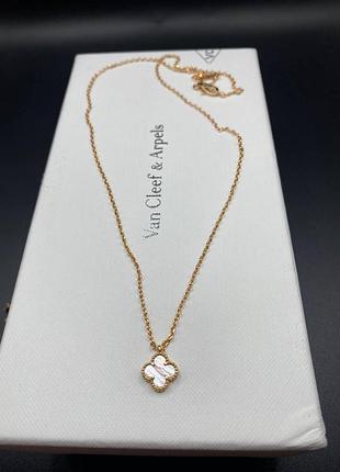 💎new💎брендовая подвеска van cleef mini, vca , клевер 🍀 с логотипом