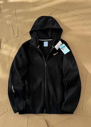 Худи nike nocta tech fleece черная, кофта найк нокта теч флис, зепка nike x nocta tech fleece